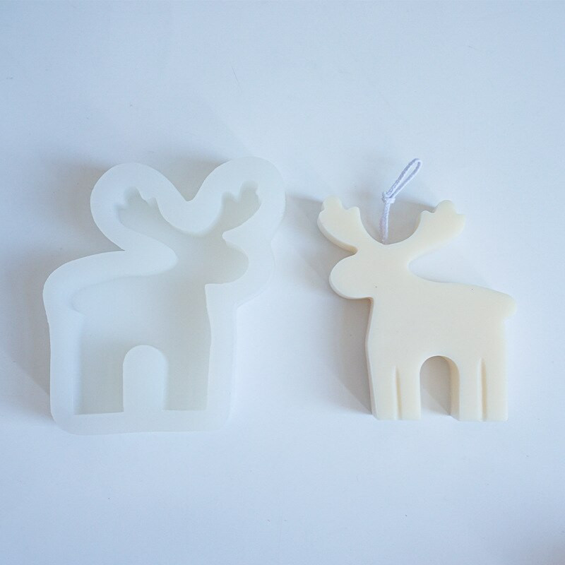 Καλούπι σιλικόνης Χριστουγεννιάτικου κεριού άλκης 3D τρισδιάστατο μοντέλο χιονιού ελαφιού Δημιουργικό DIY Aromatherapy Mold Mold Candle