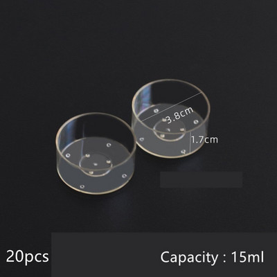 20db Szív Üres Műanyag Tealámpás csészék Gyertya viasz dobozok Üvegek Tokok Tartályok Gyertyatartó Formák Barkácsolás Gyertyakészítés Party Dekor