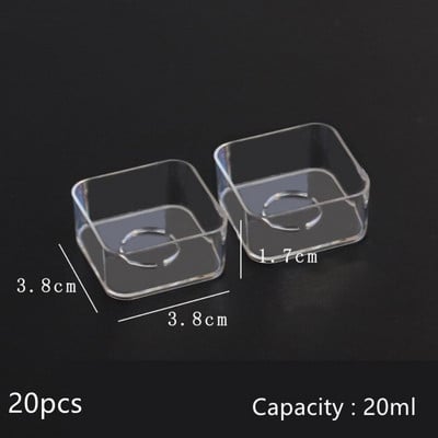 20db Szív Üres Műanyag Tealámpás csészék Gyertya viasz dobozok Üvegek Tokok Tartályok Gyertyatartó Formák Barkácsolás Gyertyakészítés Party Dekor