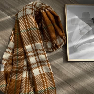 Καρό γυναικείο κασκόλ μήκους 180cm