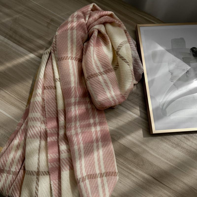 Καρό γυναικείο κασκόλ μήκους 180cm