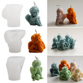 3D înger silicon mucegai săpun handmade lumânări parfumate mucegai DIY fondant tort ciocolată argilă ipsos matriță lumânări rășină