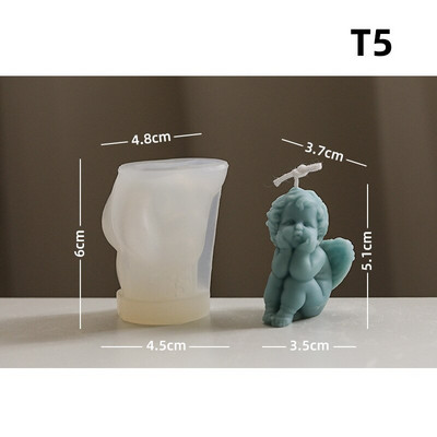 3D înger silicon mucegai săpun handmade lumânări parfumate mucegai DIY fondant tort ciocolată argilă ipsos matriță lumânări rășină