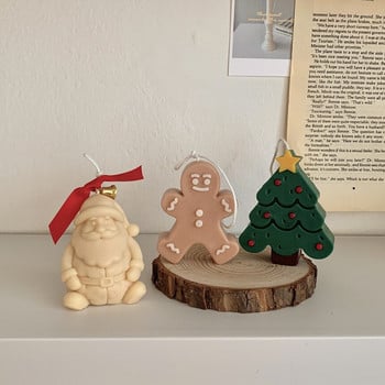 Нова коледна елха Gingerbread Man Силиконова форма Ароматерапевтична свещ Форма Направи си сам Форма за свещи Коледни подаръци Консумативи