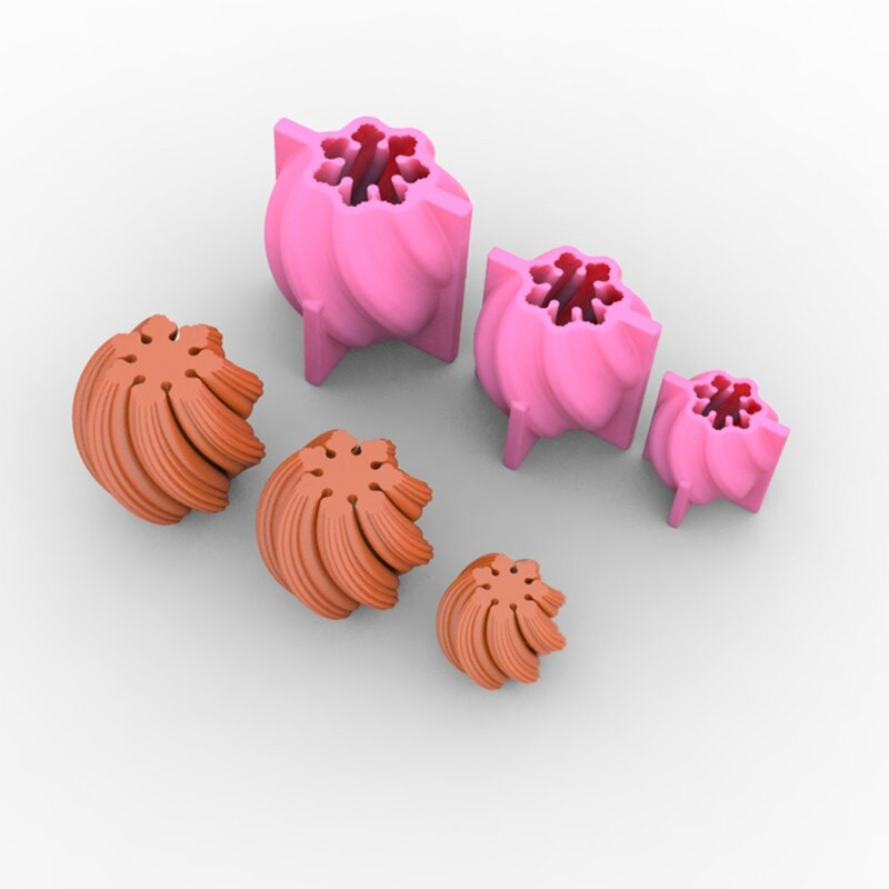 Abstraktne kunst geomeetrilised pöörlevad lained silikoonküünla vorm DIY veerg küünal seebi vaigust vormi kingitused käsitöö kodusisustus