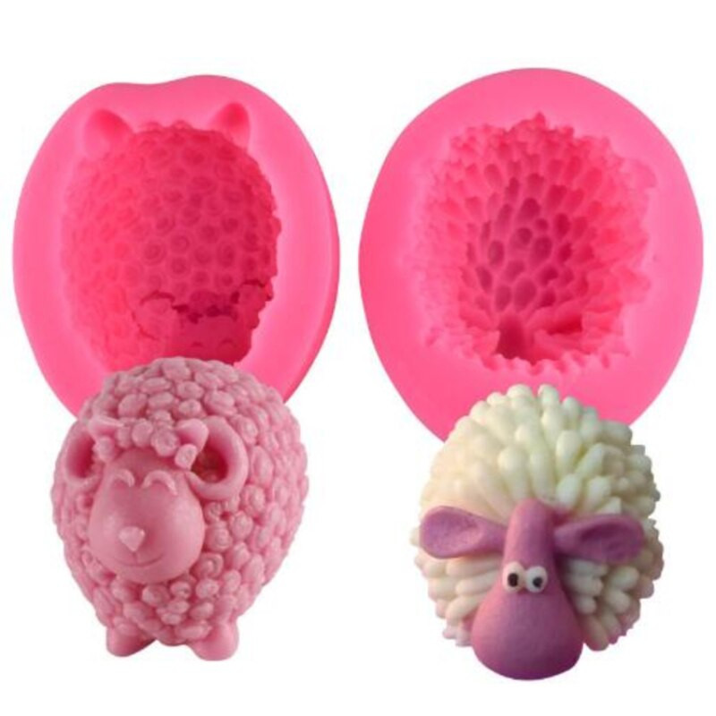 Τρισδιάστατα χαριτωμένα καλούπια κεριών σιλικόνης προβάτων Forms DIY Κεριά Κατασκευή Χειροποίητο Σαπούνι Πηλός Γύψος Ρητίνη Χειροτεχνία Καλούπια Εργαλεία διακόσμησης τούρτας