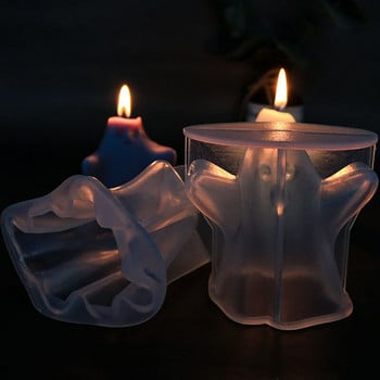 Ghost Halloween Scented Candle Moulds σιλικόνης DIY Horror Skull Handmade Soap Gypsum Candle Making Mold Decoration Supplies