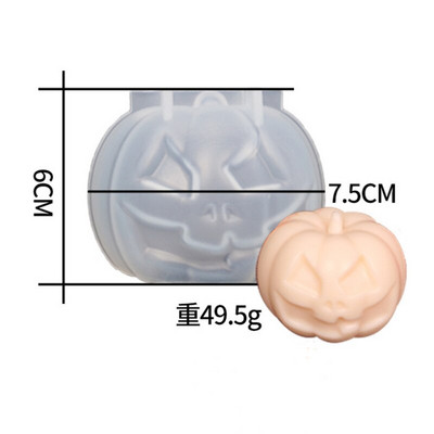 Ghost Halloween Scented Candle Moulds σιλικόνης DIY Horror Skull Handmade Soap Gypsum Candle Making Mold Decoration Supplies