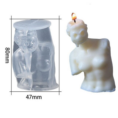 Ghost Halloween Scented Candle Moulds σιλικόνης DIY Horror Skull Handmade Soap Gypsum Candle Making Mold Decoration Supplies