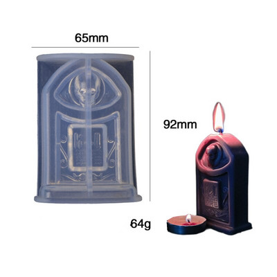 Ghost Halloween Scented Candle Moulds σιλικόνης DIY Horror Skull Handmade Soap Gypsum Candle Making Mold Decoration Supplies