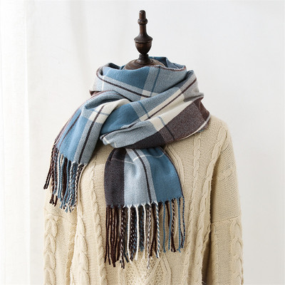 Casual Γυναικείο Καρό  κασκόλ  - Με Κρόσια