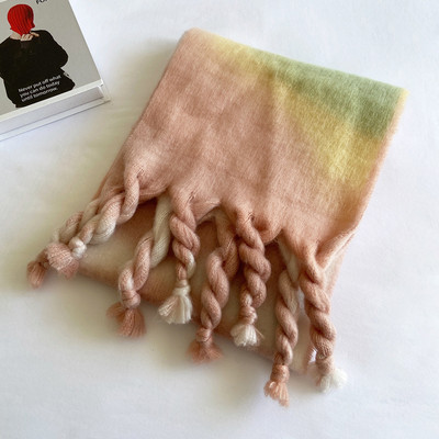 Esarfa de iarna de dama cu imprimeu floral