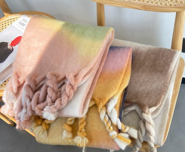 Esarfa de iarna de dama cu imprimeu floral