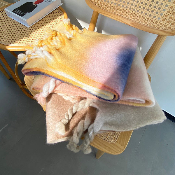 Esarfa de iarna de dama cu imprimeu floral