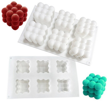 Large 15/6 Cavitys Bubble Cube Κεριά Αρωματοθεραπείας Φόρμα σιλικόνης Μους Κέικ Καλούπια 3D σοκολάτας χειροποίητο σαπούνι Εργαλείο ποιότητας τροφίμων