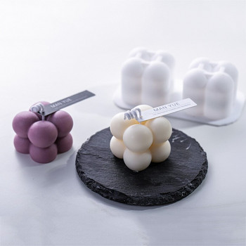 Големи 15/6 Cavitys Bubble Cube Свещи Ароматерапия Силиконова форма Мус Форми за торта 3D Шоколад Ръчно изработен инструмент за сапун Food Grade