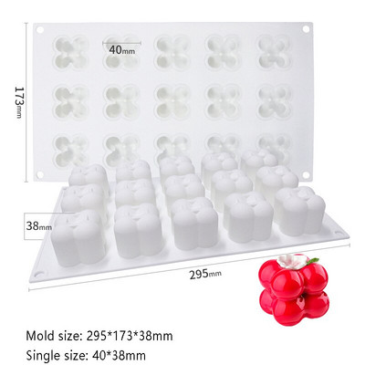 Suured 15/6 õõnsused mullikubliküünlad Aroomiteraapia silikoonvormivaht koogivormid 3D šokolaadist käsitsi valmistatud seebiga töövahend toidukvaliteediga