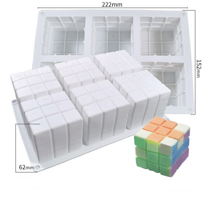 Suured 15/6 õõnsused mullikubliküünlad Aroomiteraapia silikoonvormivaht koogivormid 3D šokolaadist käsitsi valmistatud seebiga töövahend toidukvaliteediga