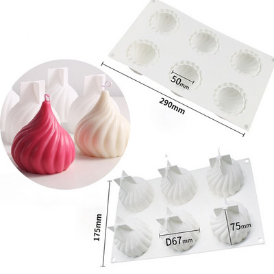 Suured 15/6 õõnsused mullikubliküünlad Aroomiteraapia silikoonvormivaht koogivormid 3D šokolaadist käsitsi valmistatud seebiga töövahend toidukvaliteediga