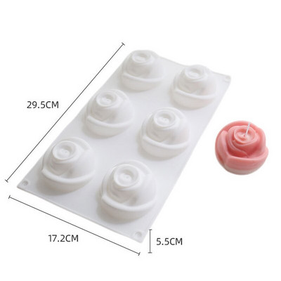 Suured 15/6 õõnsused mullikubliküünlad Aroomiteraapia silikoonvormivaht koogivormid 3D šokolaadist käsitsi valmistatud seebiga töövahend toidukvaliteediga