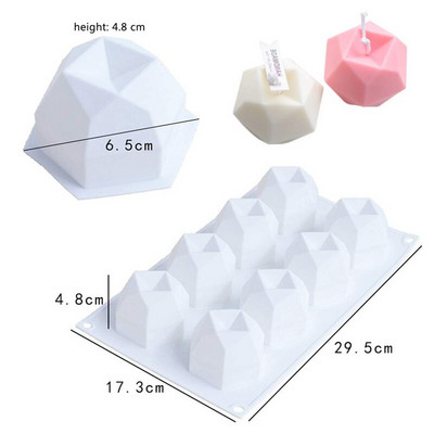 Suured 15/6 õõnsused mullikubliküünlad Aroomiteraapia silikoonvormivaht koogivormid 3D šokolaadist käsitsi valmistatud seebiga töövahend toidukvaliteediga