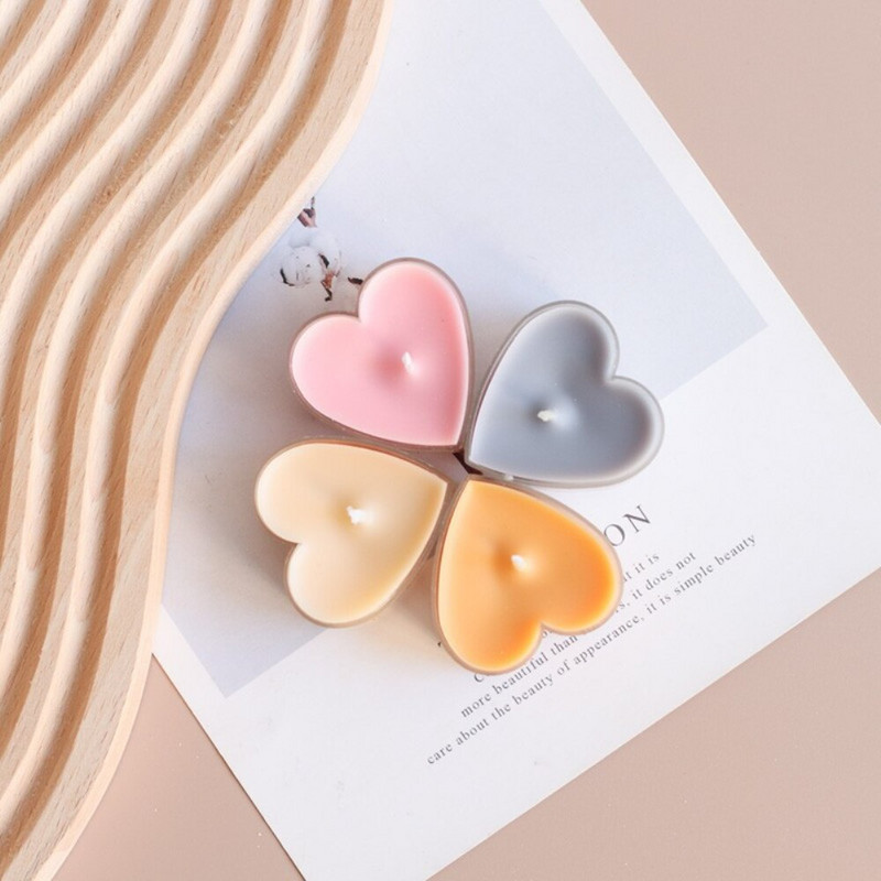 20 Σετ Flower Heart Empty Tealight Cups Κερί Κερί Κονσέρβες Βαζάκια Θήκες Δοχεία Καλούπια Διακόσμηση πάρτι Κηροπήγια DIY Κατασκευή κεριών