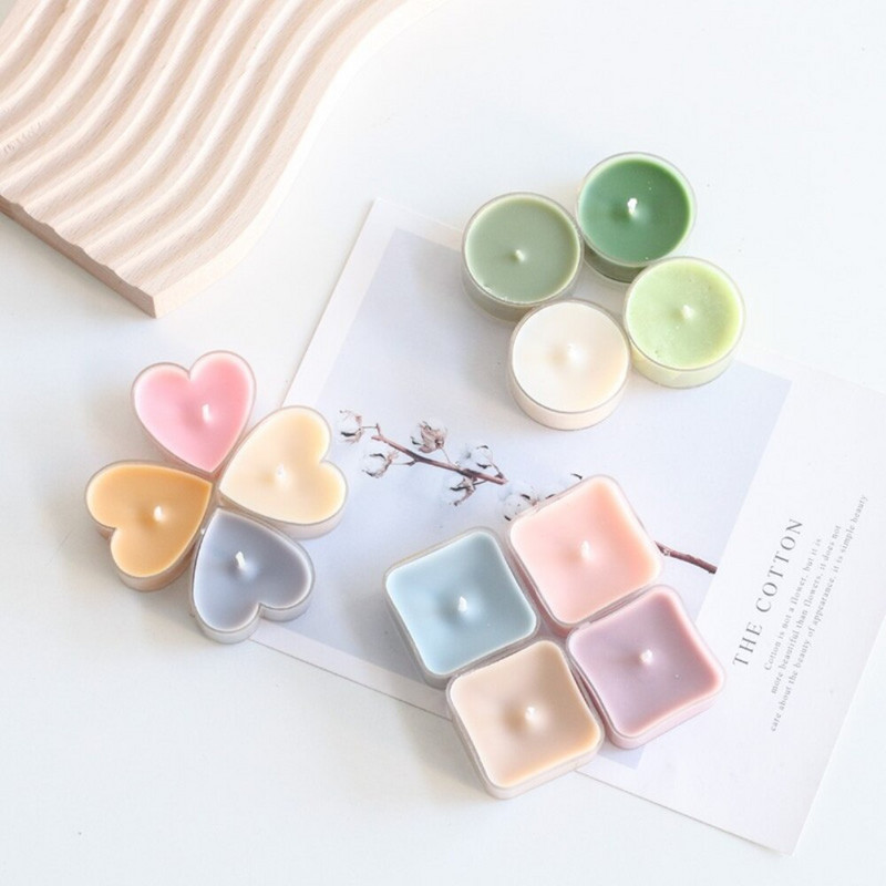 20 Σετ Flower Heart Empty Tealight Cups Κερί Κερί Κονσέρβες Βαζάκια Θήκες Δοχεία Καλούπια Διακόσμηση πάρτι Κηροπήγια DIY Κατασκευή κεριών