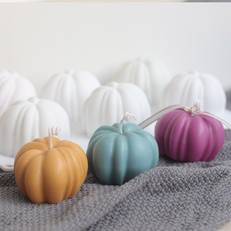 3D kõrvitsa küünla silikoonvorm isetegemine Halloweeni krohvikunst aroomiteraapia küünalde valmistamisel käsitsi valmistatud seebikoogi vormi kaunistamiseks