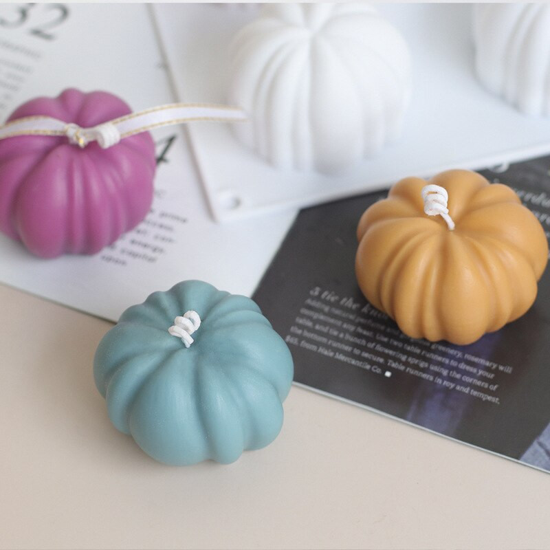 3D kõrvitsa küünla silikoonvorm isetegemine Halloweeni krohvikunst aroomiteraapia küünalde valmistamisel käsitsi valmistatud seebikoogi vormi kaunistamiseks