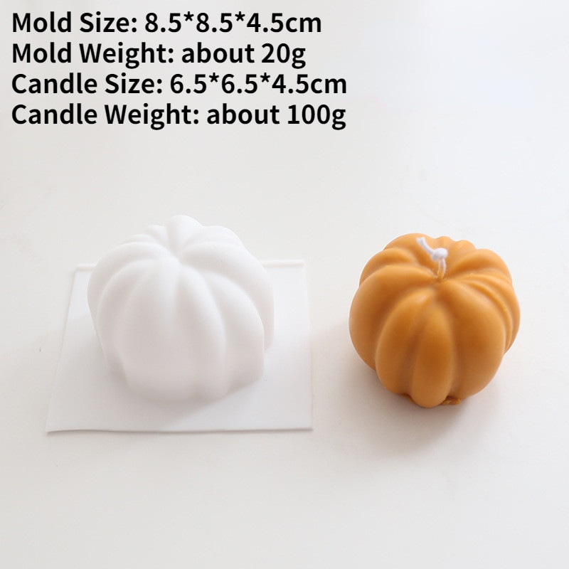 3D kõrvitsa küünla silikoonvorm isetegemine Halloweeni krohvikunst aroomiteraapia küünalde valmistamisel käsitsi valmistatud seebikoogi vormi kaunistamiseks