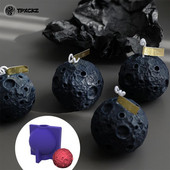 1 τεμ. 3D Moon Shape Mould Silicone Mould Epoxy Gypsum Fondant Schocolate Mold Διακόσμηση σπιτιού Αρωματικό σπιτικό καλούπι κεριών