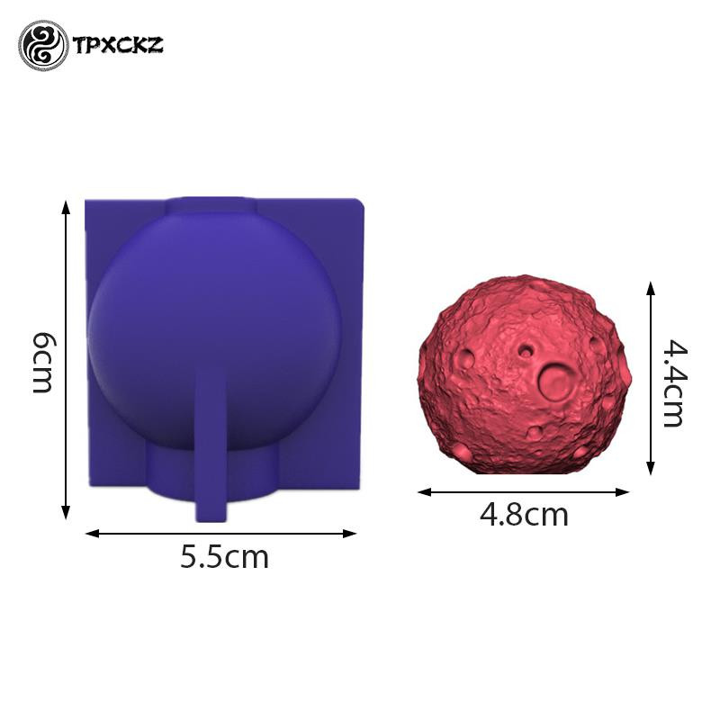 1 τεμ. 3D Moon Shape Mould Silicone Mould Epoxy Gypsum Fondant Schocolate Mold Διακόσμηση σπιτιού Αρωματικό σπιτικό καλούπι κεριών