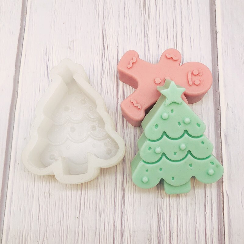 3D χριστουγεννιάτικο δέντρο φόρμα κεριών σιλικόνης DIY Χειροποίητο καλούπι για κερί χιονάνθρωπος Καλούπι χειροτεχνίας διακόσμηση σπιτιού Δώρο Χριστουγεννιάτικο καλούπι κεριών