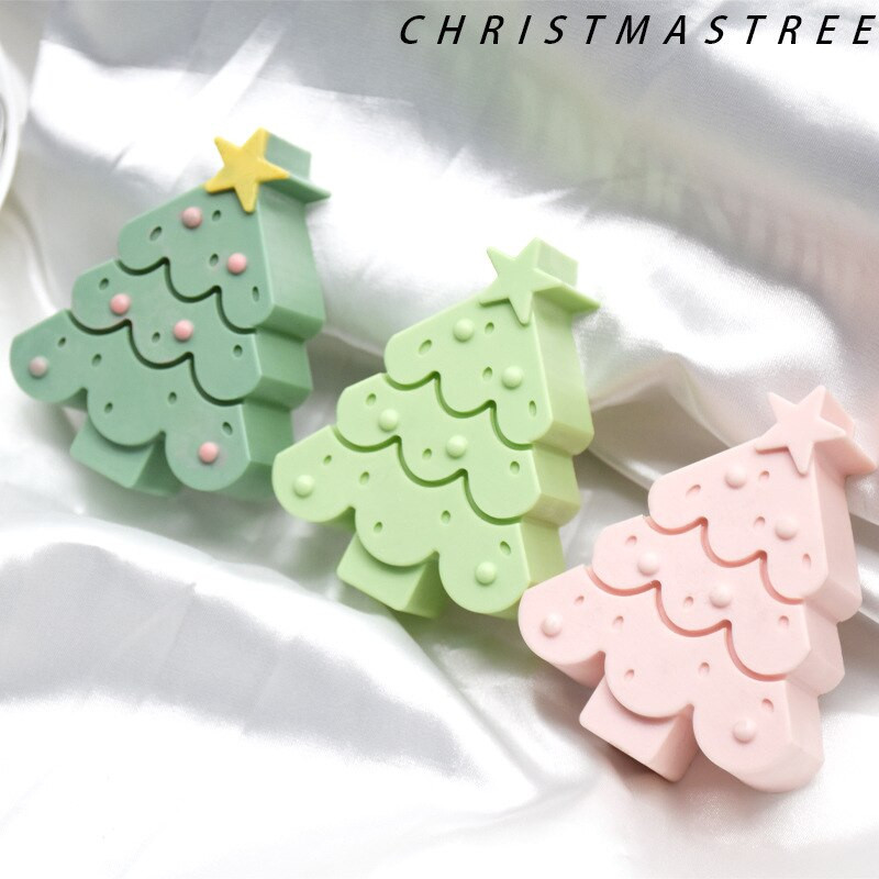 3D χριστουγεννιάτικο δέντρο φόρμα κεριών σιλικόνης DIY Χειροποίητο καλούπι για κερί χιονάνθρωπος Καλούπι χειροτεχνίας διακόσμηση σπιτιού Δώρο Χριστουγεννιάτικο καλούπι κεριών