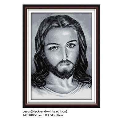 Jėzaus Šventoji Širdis Kristus Religinės figūros Tapybos skaičius Spausdinimas „Pasidaryk pats“ kryžminio dygsnio rinkinys DMC 11CT 14CT siuvinėjimo rankdarbių rinkinys