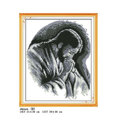Jėzaus Šventoji Širdis Kristus Religinės figūros Tapybos skaičius Spausdinimas „Pasidaryk pats“ kryžminio dygsnio rinkinys DMC 11CT 14CT siuvinėjimo rankdarbių rinkinys