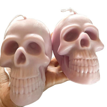 Καλούπι σιλικόνης 3D Skeleton Head Double Snake Skull Skull Halloween Horror Καλούπι κεριού Καλούπι τσιμέντου γύψου ρητίνης για χειροτεχνία