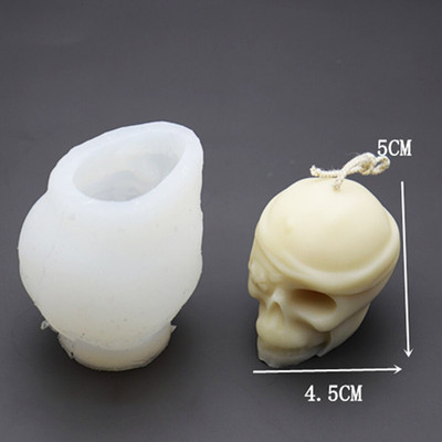 Καλούπι σιλικόνης 3D Skeleton Head Double Snake Skull Skull Halloween Horror Καλούπι κεριού Καλούπι τσιμέντου γύψου ρητίνης για χειροτεχνία