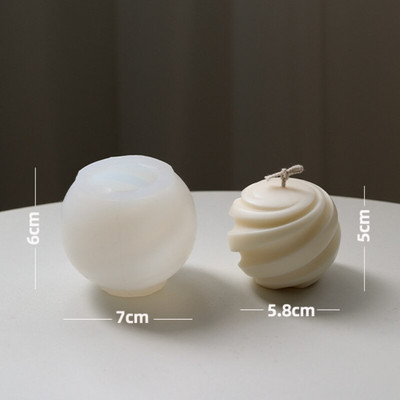 Τρισδιάστατη σφαίρα μαλλί με φυσαλίδες σιλικόνης κόμπος καλουπιού κεριού σπειροειδής ριγέ μπάλα αρωματοθεραπείας γύψινο σαπούνι Φόρμα ψησίματος πάγου σοκολάτας Διακόσμηση σπιτιού