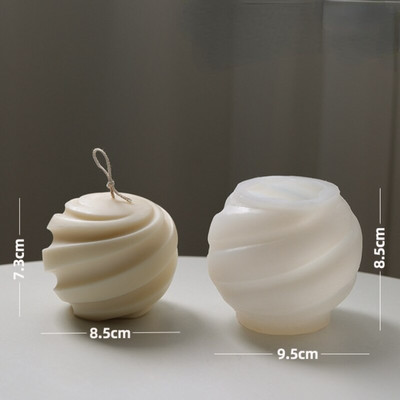 Τρισδιάστατη σφαίρα μαλλί με φυσαλίδες σιλικόνης κόμπος καλουπιού κεριού σπειροειδής ριγέ μπάλα αρωματοθεραπείας γύψινο σαπούνι Φόρμα ψησίματος πάγου σοκολάτας Διακόσμηση σπιτιού