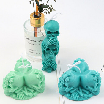 Τριπρόσωπη Θεά Κερί Καλούπι σιλικόνης DIY Skull Witch Candle Kit Κατασκευής Σαπούνι Caly Resin Καλούπι κέικ Δώρα Προμήθειες χειροτεχνίας