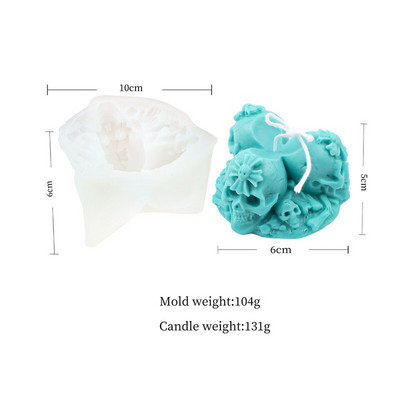 Božica s tri lica Silikonski kalup za svijeću DIY Skull Witch Kit za izradu svijeća Sapun Caly smola Kalup za kolače Pokloni Potrepštine za rukotvorine