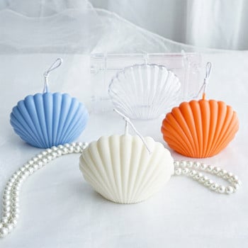 3D Форма за свещи с форма на морски черупки Пластмасова форма Направи си сам Малка форма за черупки за торта Инструменти за печене на сладкиши Ръчно изработена форма за сапун