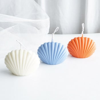 3D Форма за свещи с форма на морски черупки Пластмасова форма Направи си сам Малка форма за черупки за торта Инструменти за печене на сладкиши Ръчно изработена форма за сапун