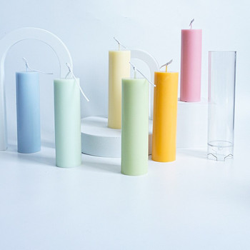 Съединена цилиндрична форма за свещ Ароматерапевтична свещ Направи си сам пластмасова форма Проста геометрична форма за свещ Форми за свещи за производство на свещи