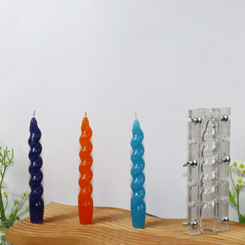 Форма за свещи с дълъг прът Спирална пръчка Пластмасова форма Направи си сам Комплект за правене на свещи Форми за свещи Мухъл Консумативи за буркани Буркани Форми Изкуства
