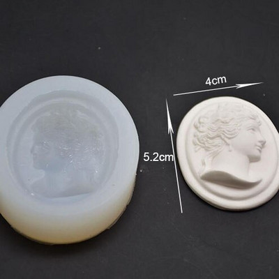 Modele pentru lumânări pentru aromaterapie Portret de doamnă Mucegai din silicon pentru ipsos Mucegai pentru lumânări lucrate manual