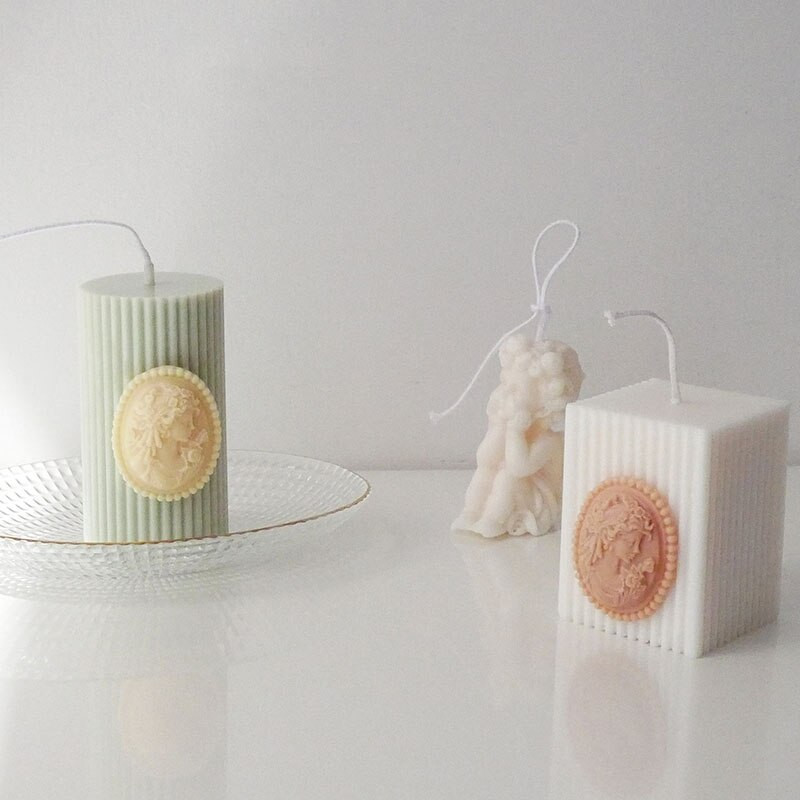 Modele pentru lumânări pentru aromaterapie Portret de doamnă Mucegai din silicon pentru ipsos Mucegai pentru lumânări lucrate manual