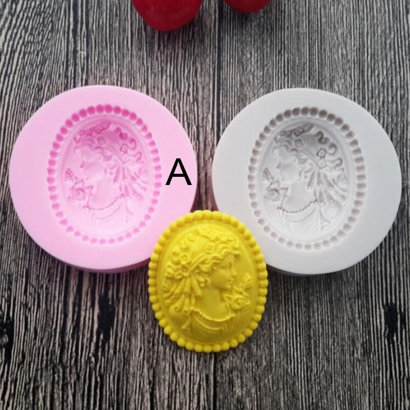 Modele pentru lumânări pentru aromaterapie Portret de doamnă Mucegai din silicon pentru ipsos Mucegai pentru lumânări lucrate manual