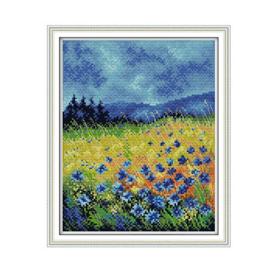 Ilusad lilled ristpistes lillemustrid 14CT 11CT loendatud prinditud lõuend DMC DIY tikandid Hiina stiilis näputöö komplekt